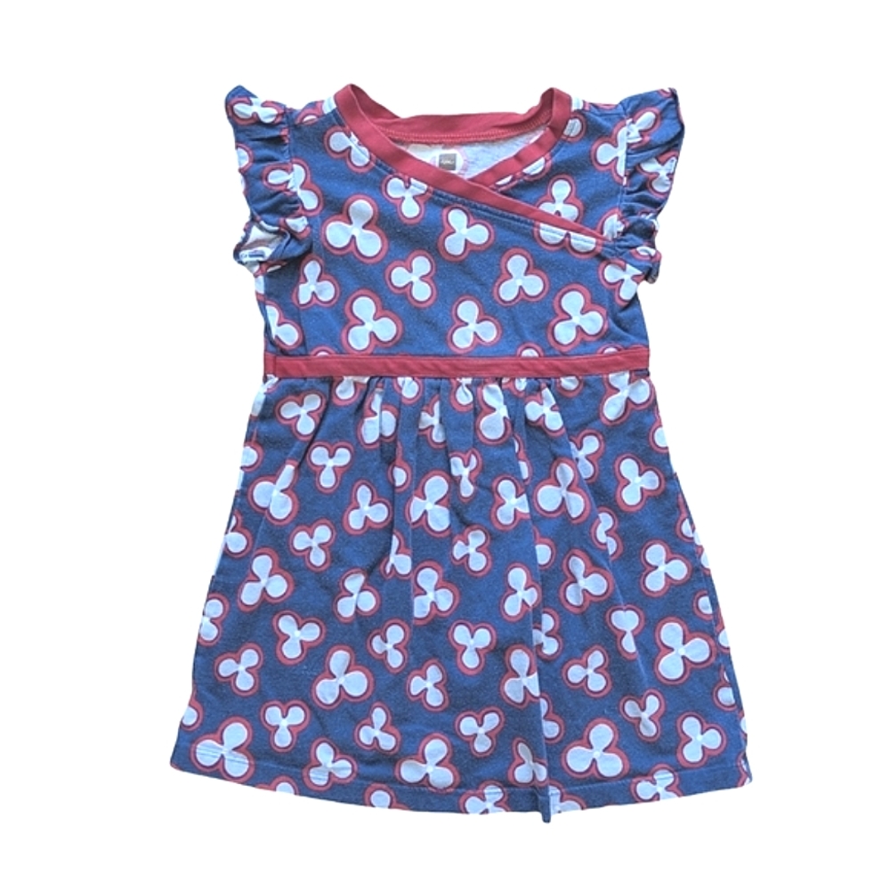 Tea Collection Wrap Neck Flower Dress - Size 2T